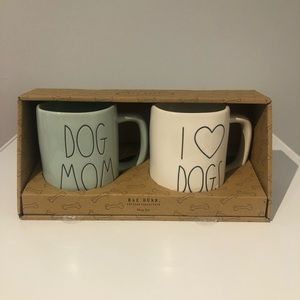 Rae Dunn - DOG MOM / I ♥️ DOGS - 2 mug set
